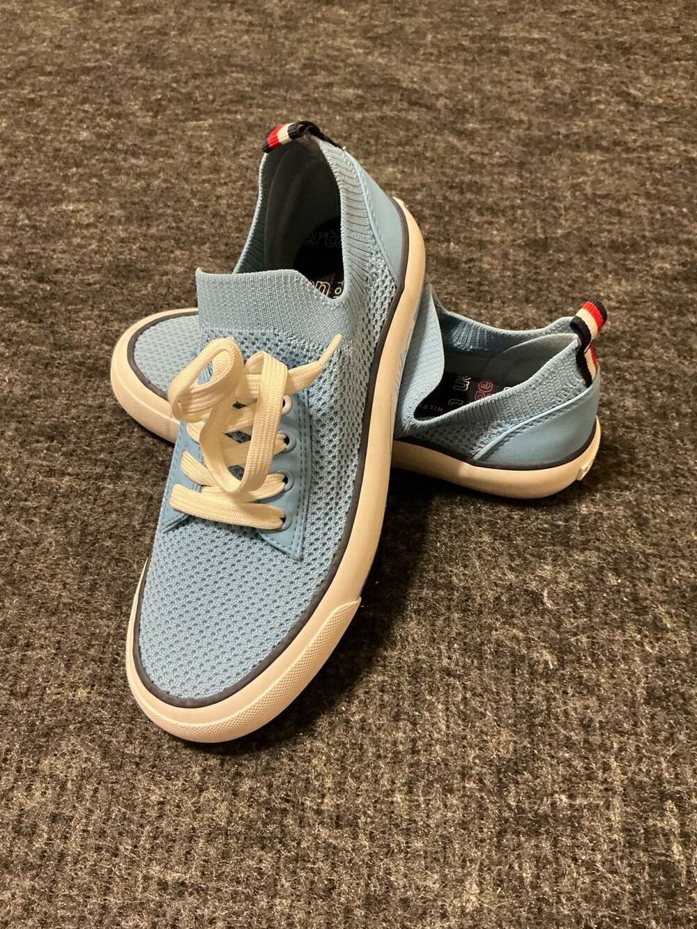 Tommy Hilfiger Gessie Sneakers Shoes Womens Size 6 Blue Knit Lace Up